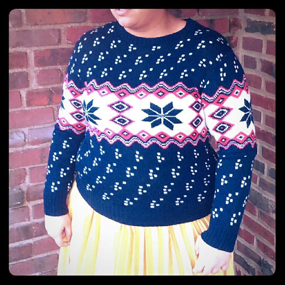 NWOT Cotton Emporium Fair Isle Sweater Size XL